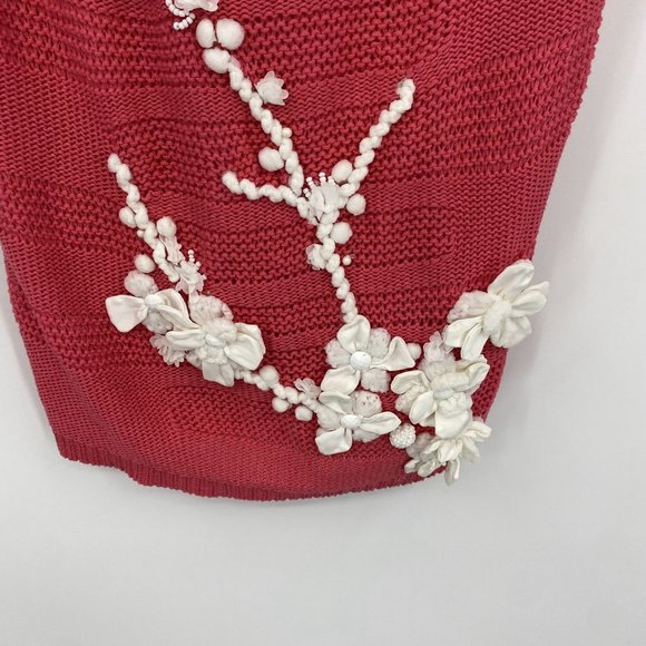 Azadeh Floral Texture Knit Sweater 1 - Picture 2 of 10